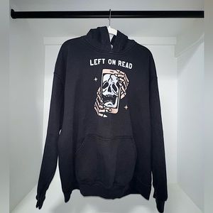 “Left On Read” Black Hoodie